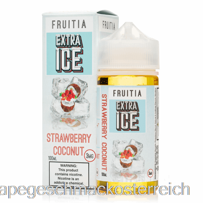 Erdbeer-Kokosnuss - Extra Eis - Fruitia - 100 Ml 6 Mg Vape-Geschmack
